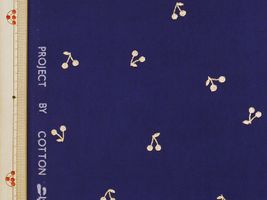 コットンこばやし チェリーのブロードプリントネイビーブルー