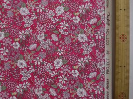 コットンこばやし 花柄 ブロードプリントピンク地