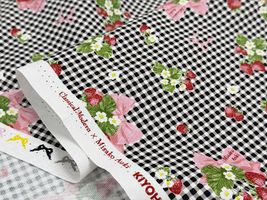 青木美沙子×クラシカルモダン オックスプリント「ストロベリーチェック」_拡大イメージ