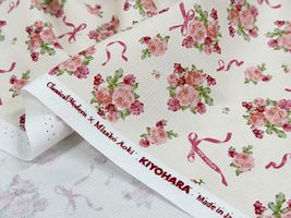 青木美沙子×クラシカルモダン オックスプリント「ローズリボン」_拡大イメージ