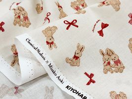 青木美沙子×クラシカルモダン シーチングプリント「ラビット」_拡大イメージ