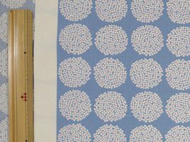 コットンこばやし 北欧調ミニサークルフラワーブロードライトブルー