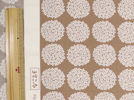 コットンこばやし 北欧調ミニサークルフラワーブロードモカ