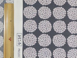 コットンこばやし 北欧調ミニサークルフラワーブロードミディアムグレー
