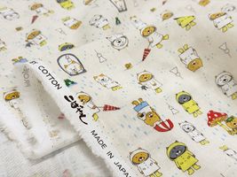 コットンこばやしダブルガーゼプリント「雨の日と猫」_拡大イメージ