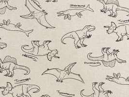 LEGIT DINOSAUR 恐竜好きのための綿麻キャンバスプリント_拡大イメージ
