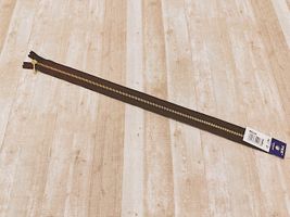 ■お取り寄せ商品■40cm玉付きゴールドファスナーこげ茶