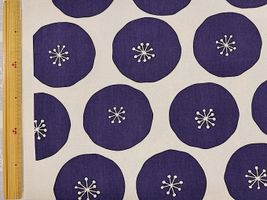 ナチュラルオックスプリント「まあるいわたげ」パープル