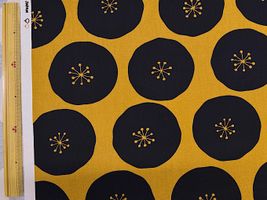 ナチュラルオックスプリント「まあるいわたげ」オレンジベージュ