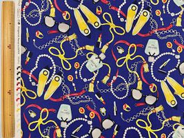 シーチングプリント un/no「Luxury Item」ネイビー