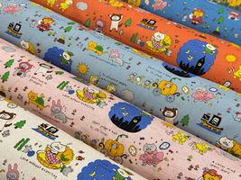 コットンこばやし綿麻キャンバスプリント「猫DEおとぎ話」_拡大イメージ