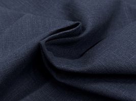 お買い得価格の広幅スラブリネンクロスネイビー
