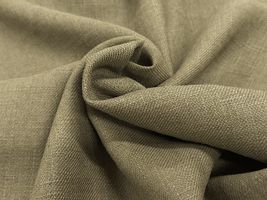 お買い得価格の広幅スラブリネンクロスモスグリーン