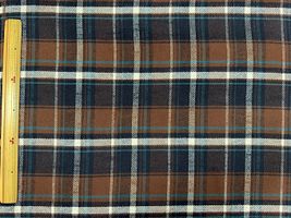 【現品限り特価】Exclusive Collection 西脇産先染起毛ツイルチェックブラウン系