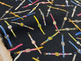 my piece of fabric 腕時計の60ローンプリントブラック