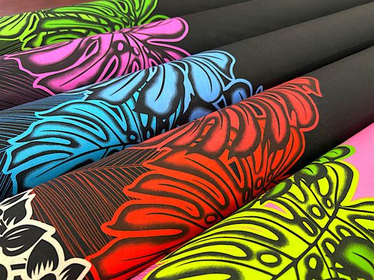 T/Cハワイアンプリント「レイ&モンステラボーダー」