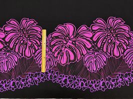 T/Cハワイアンプリント「レイ&モンステラボーダー」パープル