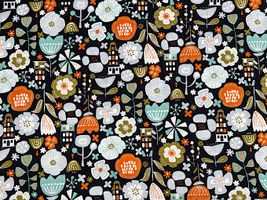 Nordicスケアープリント「花とおうち」_拡大イメージ