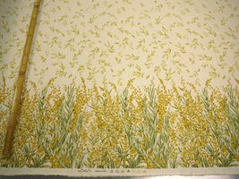 綿麻プリント 「モーメント・ミモザ」ナチュラル