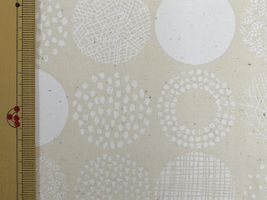 北欧調 とことんシンプルなオックスプリント生成地×白丸柄