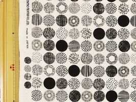 小さめ！北欧調 とことんシンプルなシーチングプリントオフ白地×黒