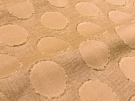 Exclusive Collection 綿麻ドットフリンジジャガードモカ