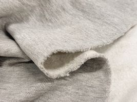 【現品限り特価】175cm幅の肌触りの良い国産杢グレー裏起毛ニットグレー