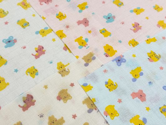 Fluffy Feelingダブルガーゼプリント「アニマル」