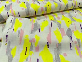 my piece of fabric ネオンカラーのペイント調バニランプリント_拡大イメージ