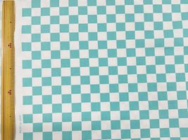 市松オックスプリント「チェック」スカイブルー