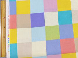 シーチングプリント un/no「カラーパレット」パステルマルチ系