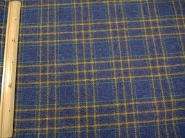 Exclusive Collection 3つ杢チェックコットンツイードレトロブルー