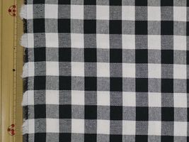サステナブルな綿ポリダンガリー黒1cmギンガム