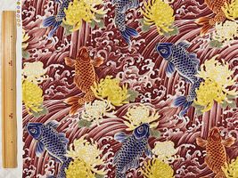 【現品限り特価】「百華繚蘭」鯉の滝登りと菊エンジ