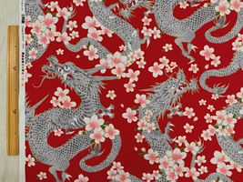 【現品限り特価】「百華繚蘭」桜咲く昇り龍レッド