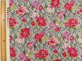 「百華繚蘭」蛇革に咲く牡丹グレー系