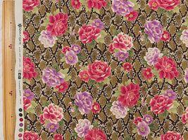 「百華繚蘭」蛇革に咲く牡丹カーキ系