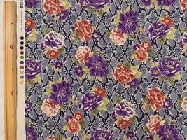 「百華繚蘭」蛇革に咲く牡丹ネイビー系