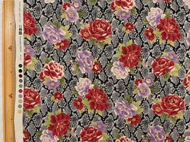 「百華繚蘭」蛇革に咲く牡丹ブラック系