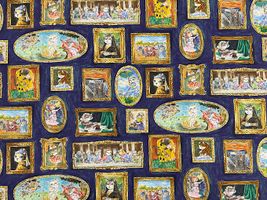 『Hoyoka』Cats Art Museumのシーチングプリント_拡大イメージ