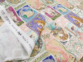 『Hoyoka』Art Nouveau Catsのシーチングプリント_拡大イメージ