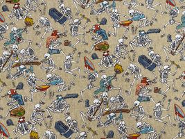 『PRISM』ガイコツたちの大宴会シーチングプリント_拡大イメージ