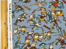 『PRISM』カエルたちの大合戦ごっこシーチングプリントサックス