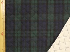 先染めチェックキルティングブラックウォッチ