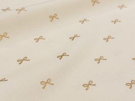 コットンこばやし ラメリボンのブロードプリントアイボリー