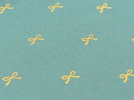 コットンこばやし ラメリボンのブロードプリントスモークブルー