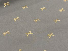 コットンこばやし ラメリボンのブロードプリントグレー