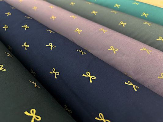 コットンこばやし ラメリボンのブロードプリント