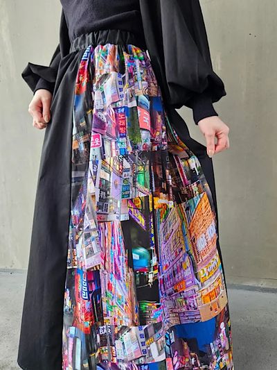 韓国LOVER コリアンナイトタウンのシーチングプリント