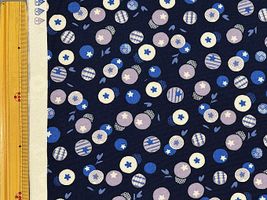 北欧調オックスプリントnina「ブローベール」ネイビー